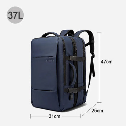 BANGE Business Trip Travel Waterproof Extension Pack Flight Approved Carry On Backpack