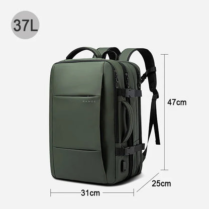 BANGE Business Trip Travel Waterproof Extension Pack Flight Approved Carry On Backpack