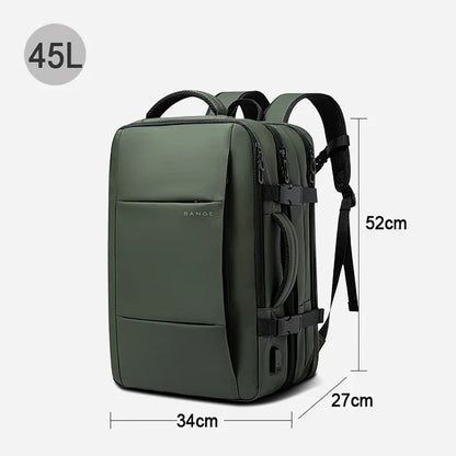 BANGE Business Trip Travel Waterproof Extension Pack Flight Approved Carry On Backpack