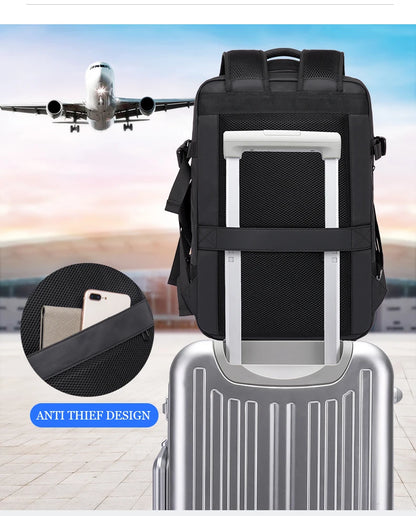 BANGE Business Trip Travel Waterproof Extension Pack Flight Approved Carry On Backpack